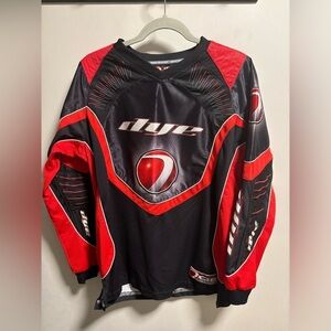 DYE C5 Core Division Paintball Jersey -  Padded Black Red Y2K Size Large